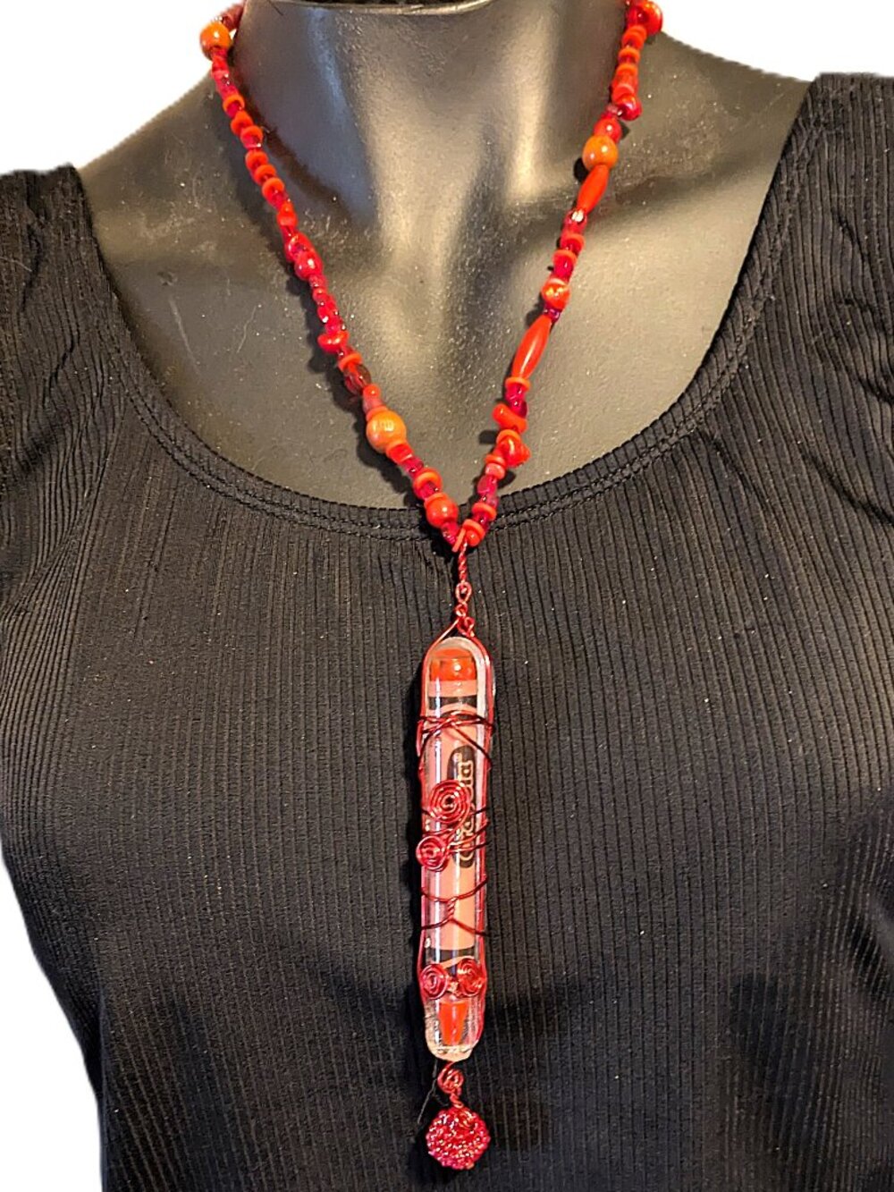 Crayola Red Crayon Resin Back-to-School Teacher's Pendant